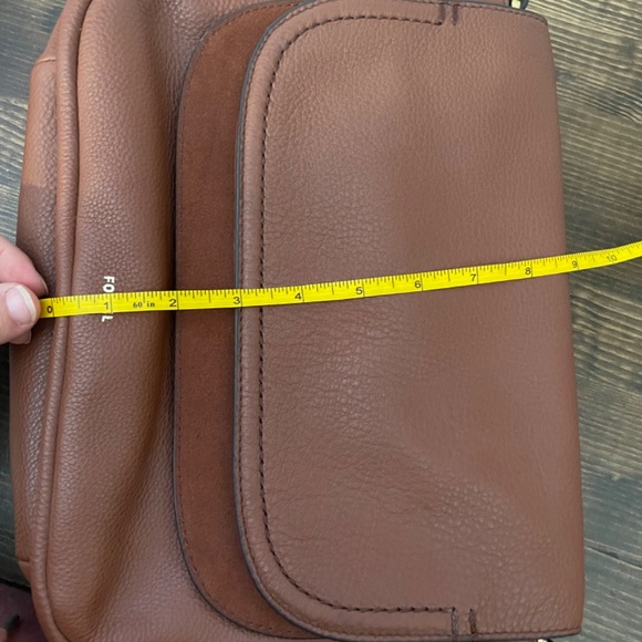 Fossil peyton large double flap Crossbody Brown - Picture 8 of 9